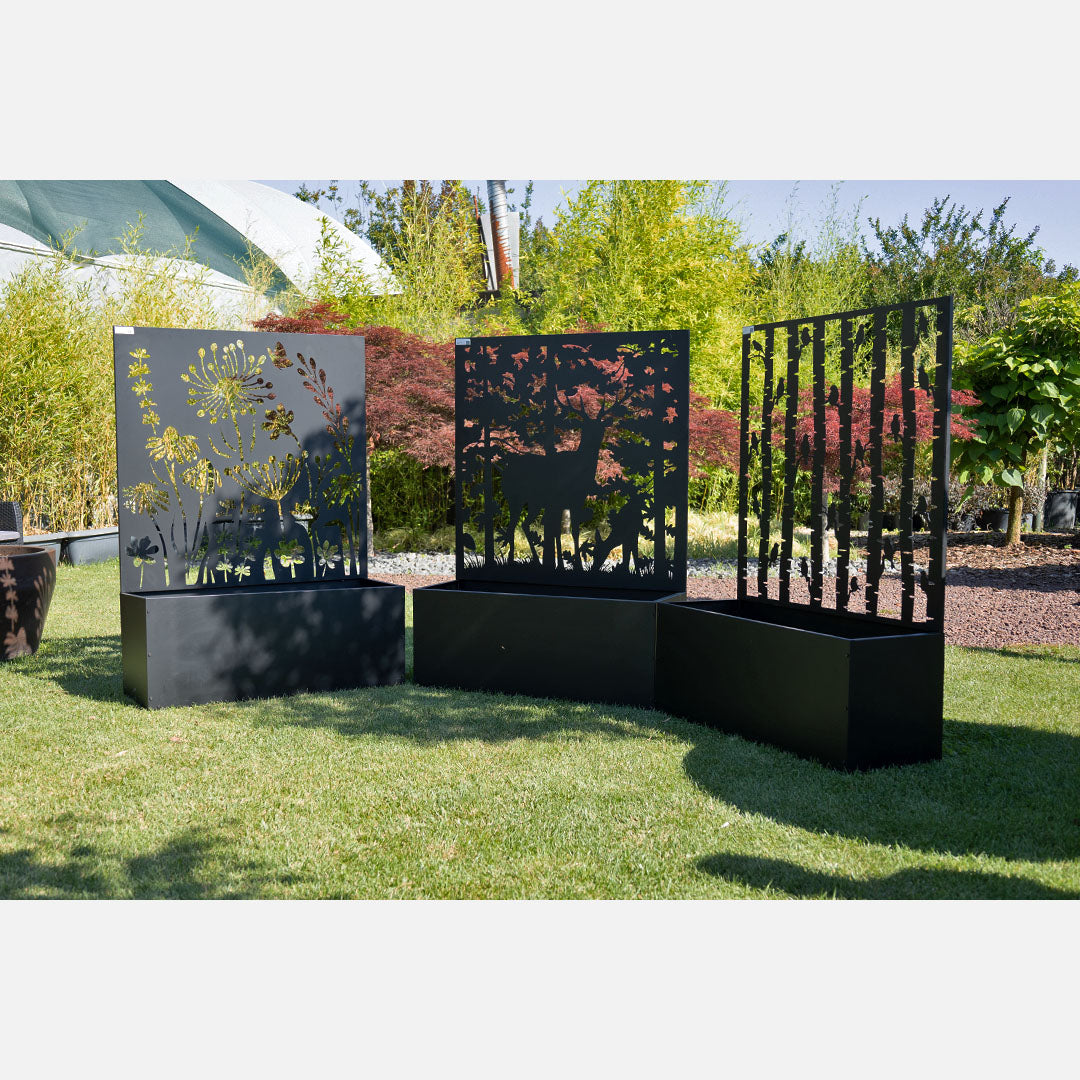 Metal Sırtlı Büyük Saksı Seperatör Siyah