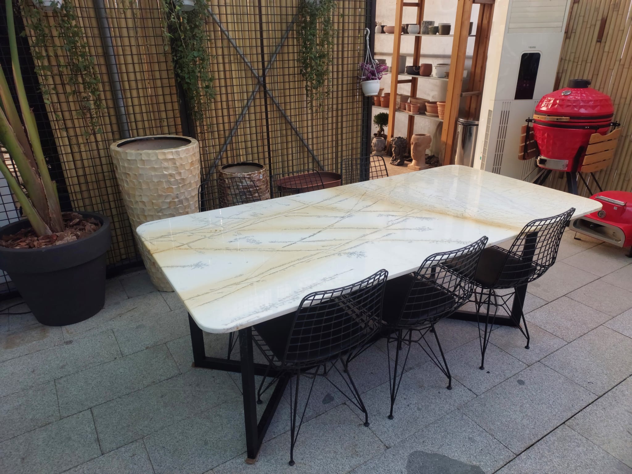 Moroccan White Mermer Masa