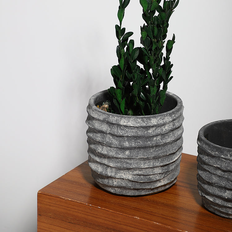Nerius Saksı Büyük Boy Antrasit