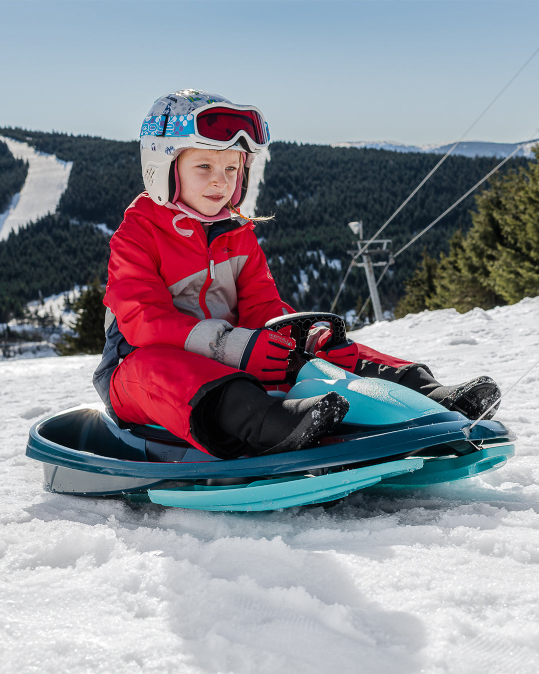 Nimbus - Direksiyonlu Kar Kızağı - Mavi