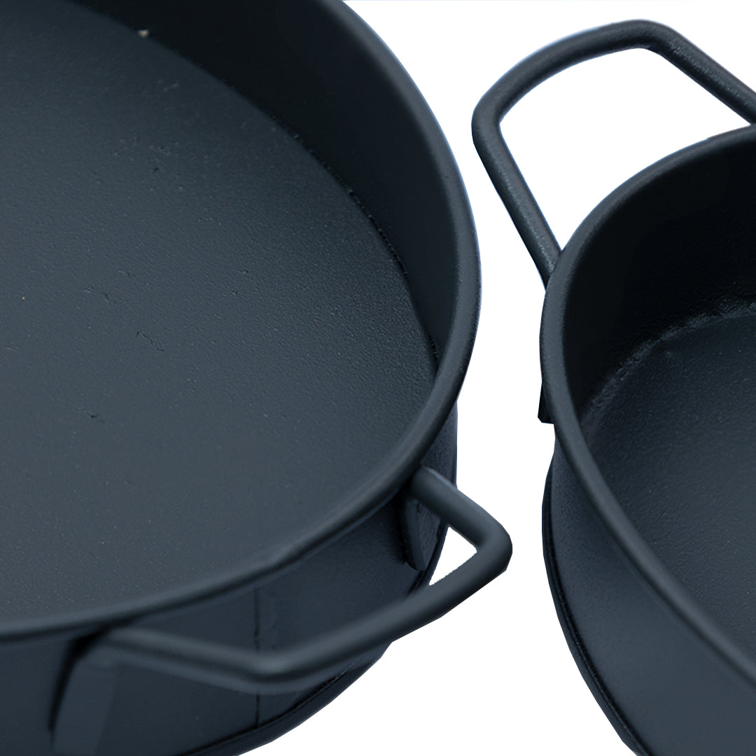 Oval Tepsi Orta Boy Siyah