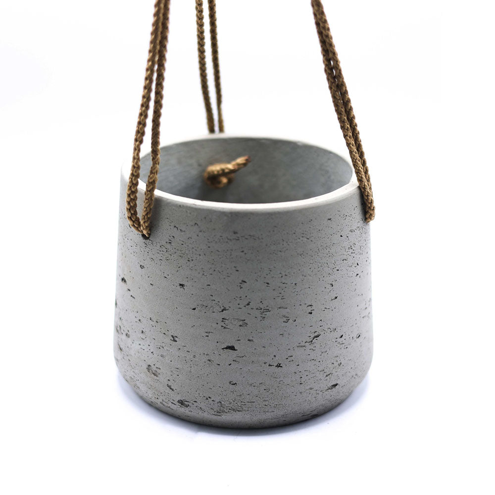 Patt M Gri Askılı Fiberstone Saksı Krem