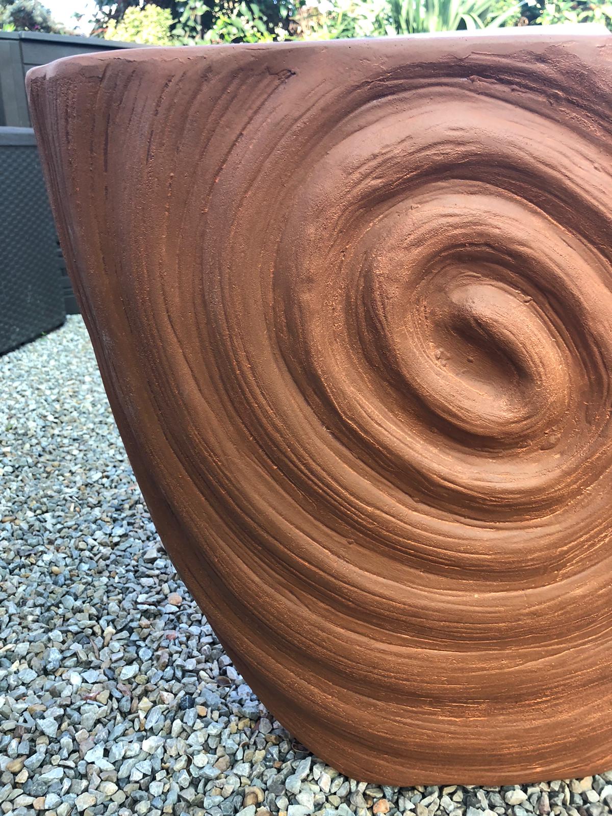 Salyangoz Fiber Saksı Kahverengi