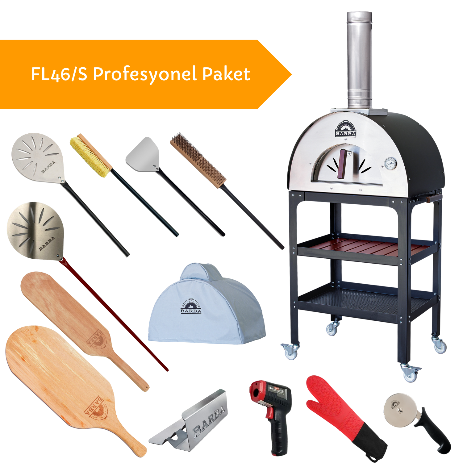 Sehpalı Taşınabilir Bahçe Fırını Profesyonel Paket