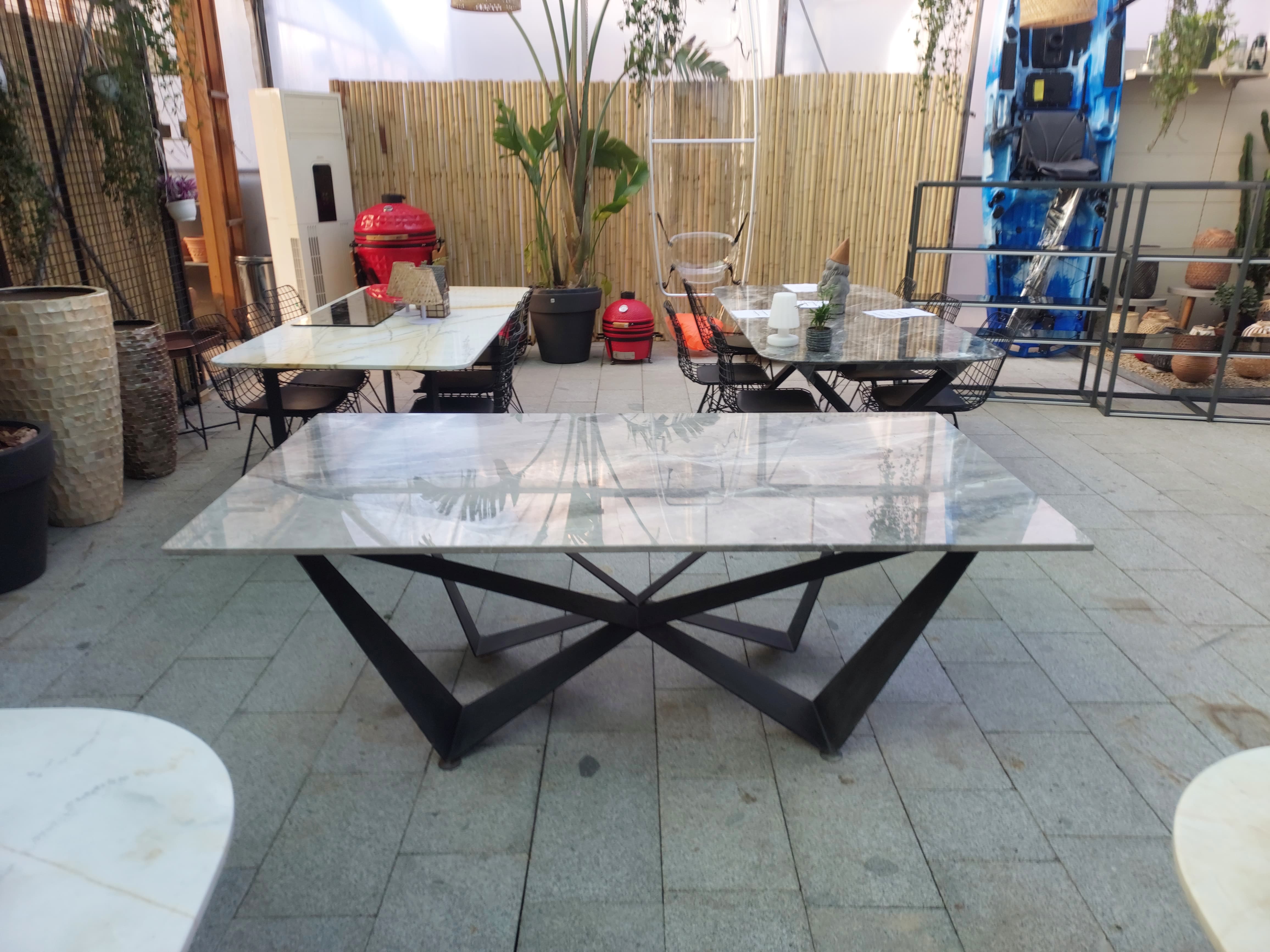 Silver Fantasy Mermer Masa Koyu Gri