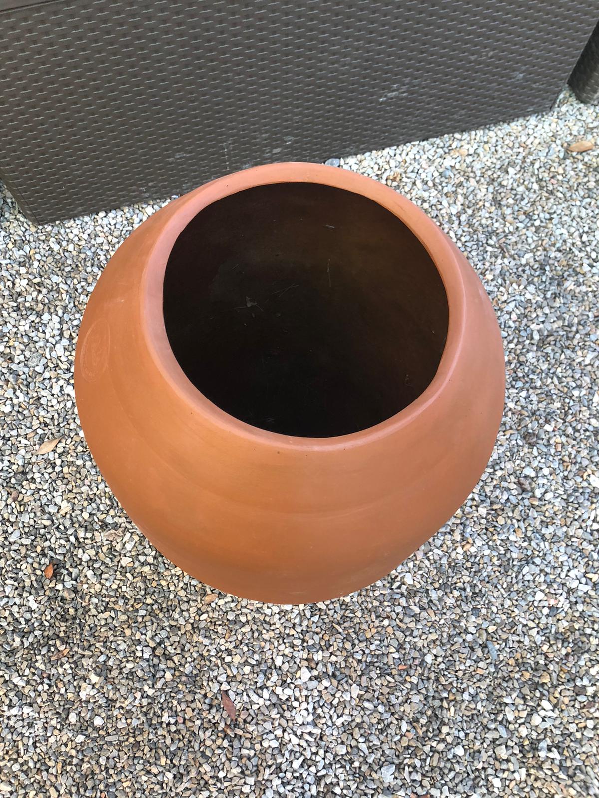 Şirince Fiber Saksı Kahverengi