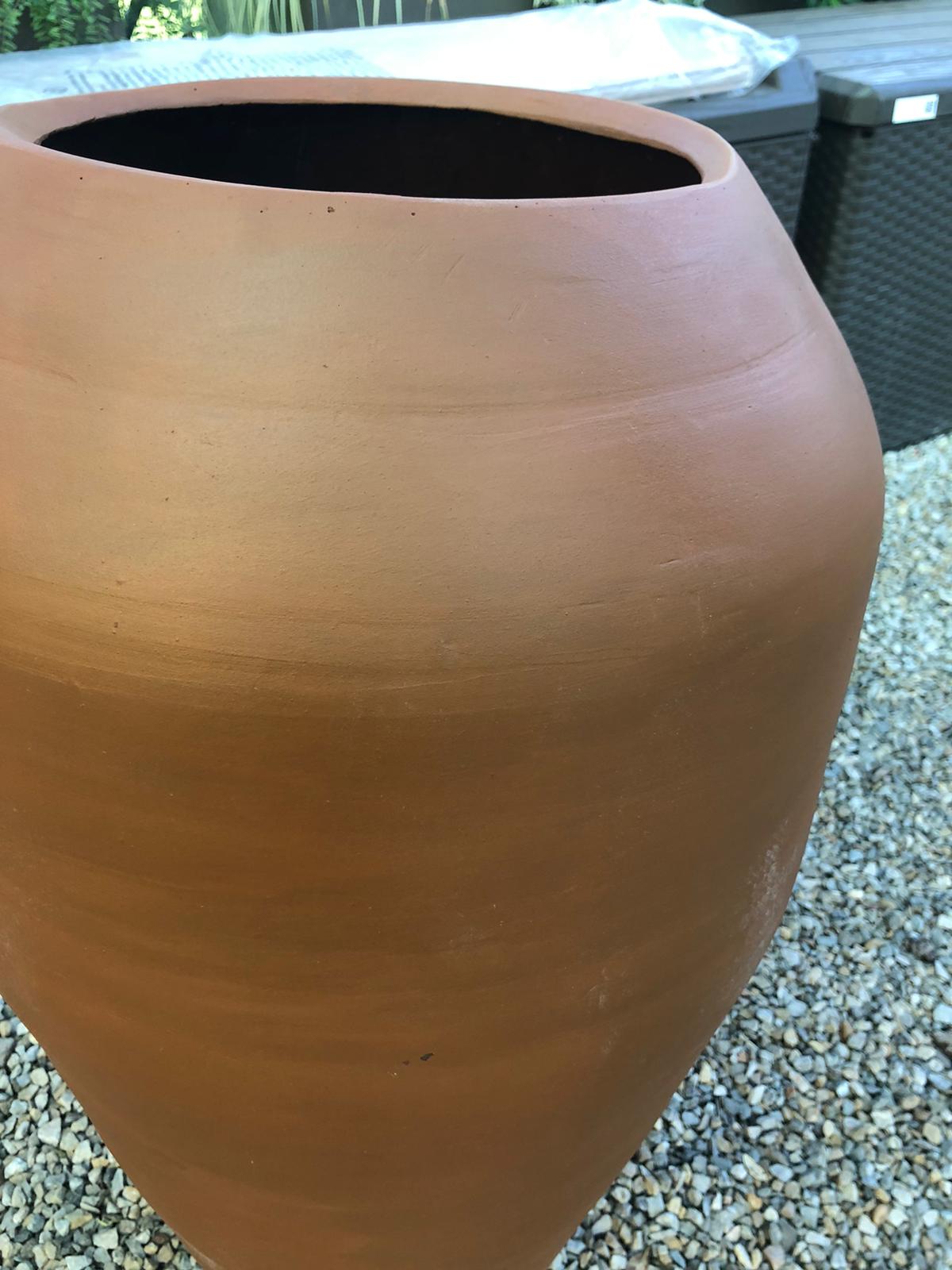 Şirince Fiber Saksı Kahverengi