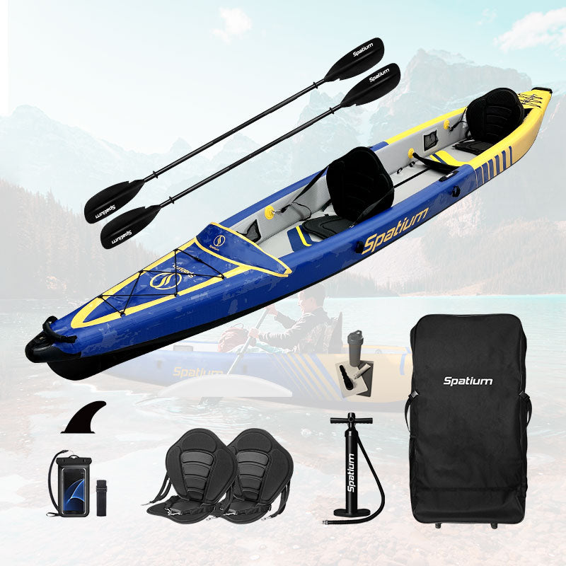 Şişme Kano / Kayak 2 Yetişkin 1 Çocuk Lacivert