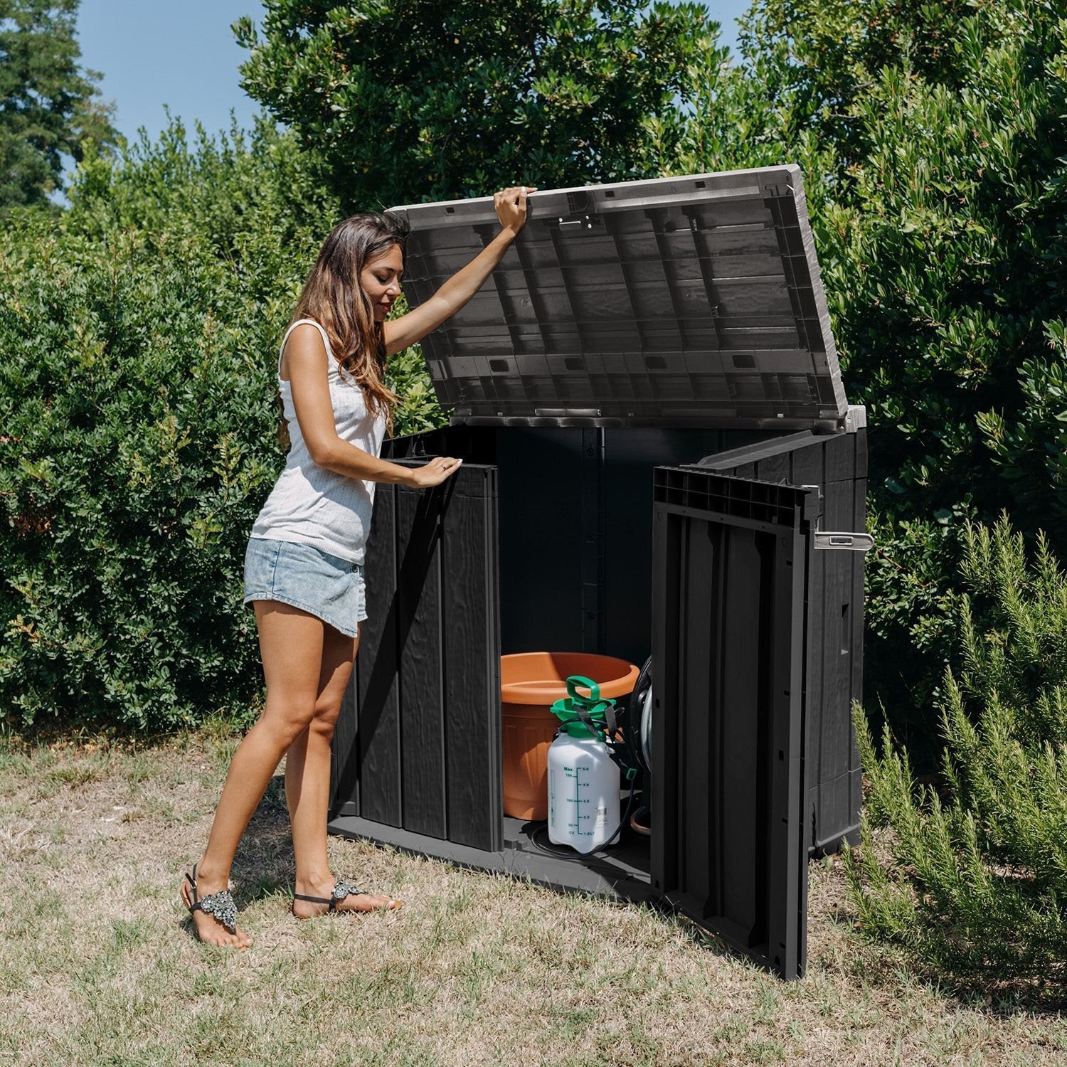 Storaway Gri Antrasit Bahçe Dolabı