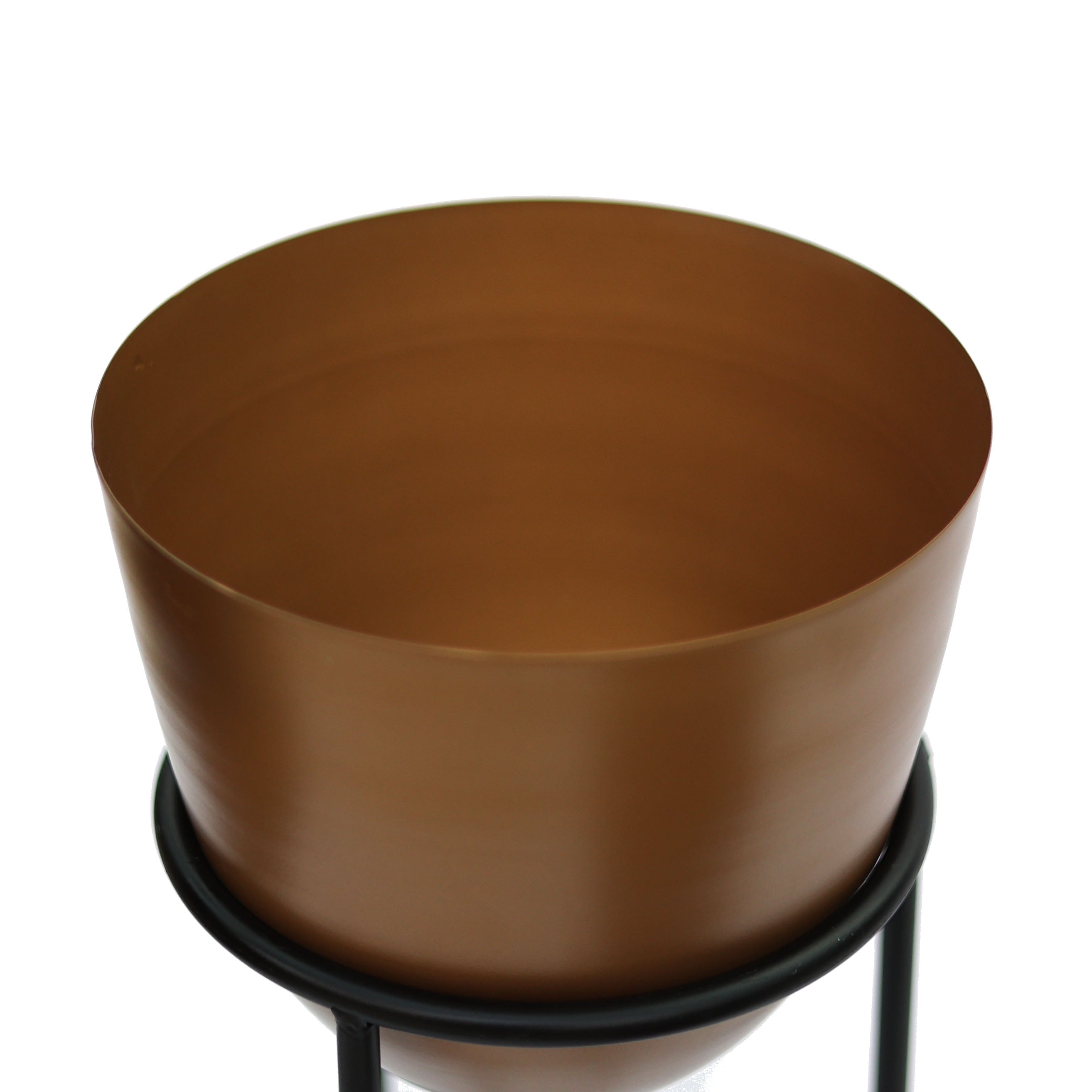 Summus Metal Ayaklı Saksı Küçük Boy Bronz