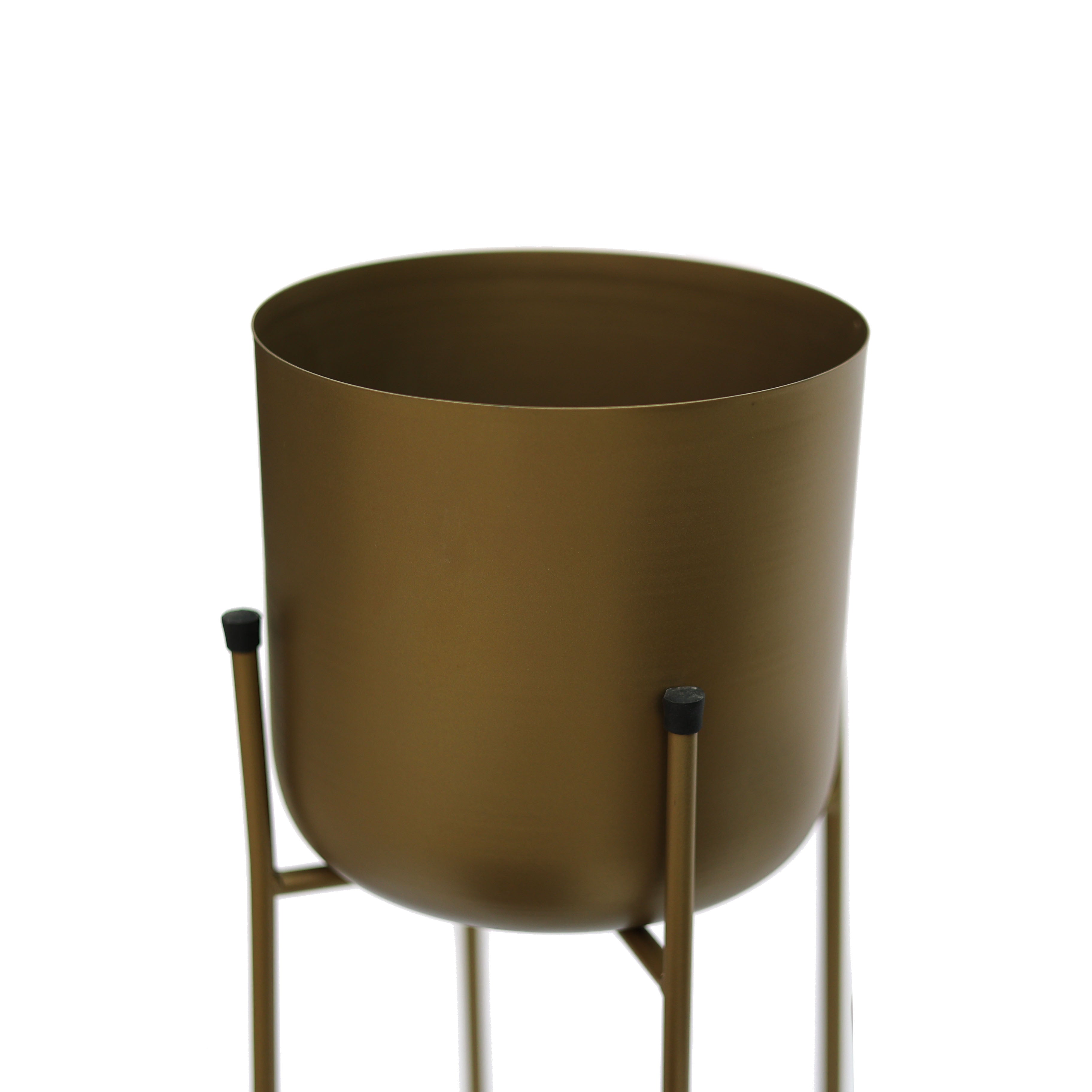 Superbia Ayaklı Metal Saksı Küçük Boy Sarı