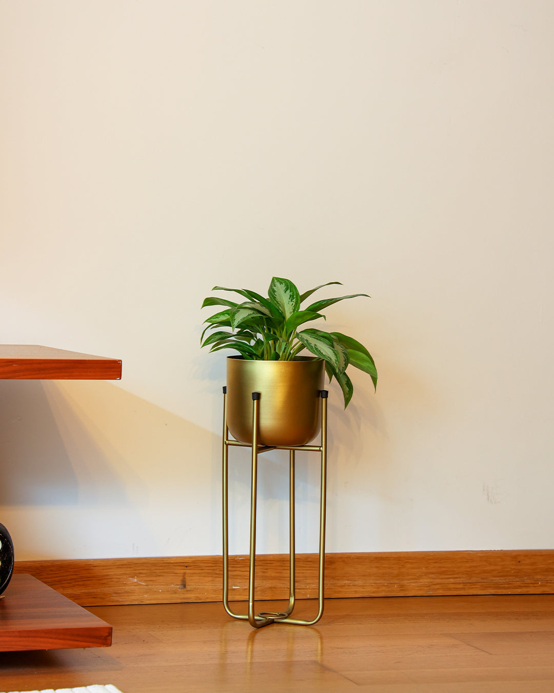 Superbia Ayaklı Metal Saksı Küçük Boy Sarı