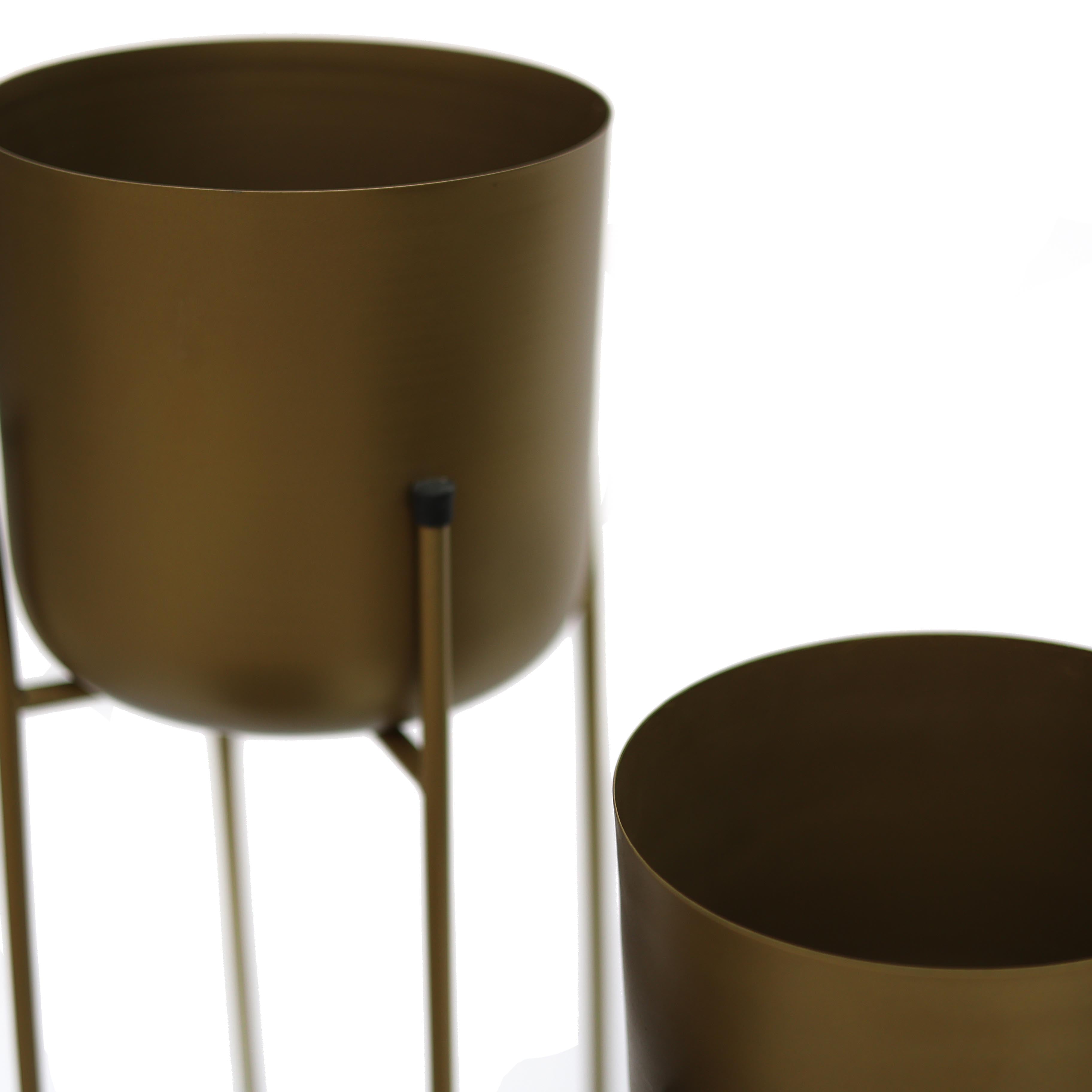 Superbia Ayaklı Metal Saksı Orta Boy Sarı