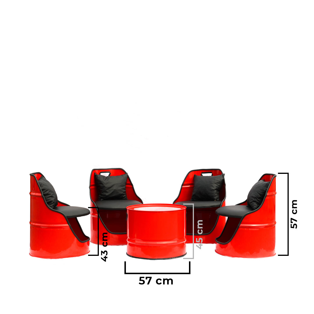 Varil Oturma Grubu Dört Kişilik