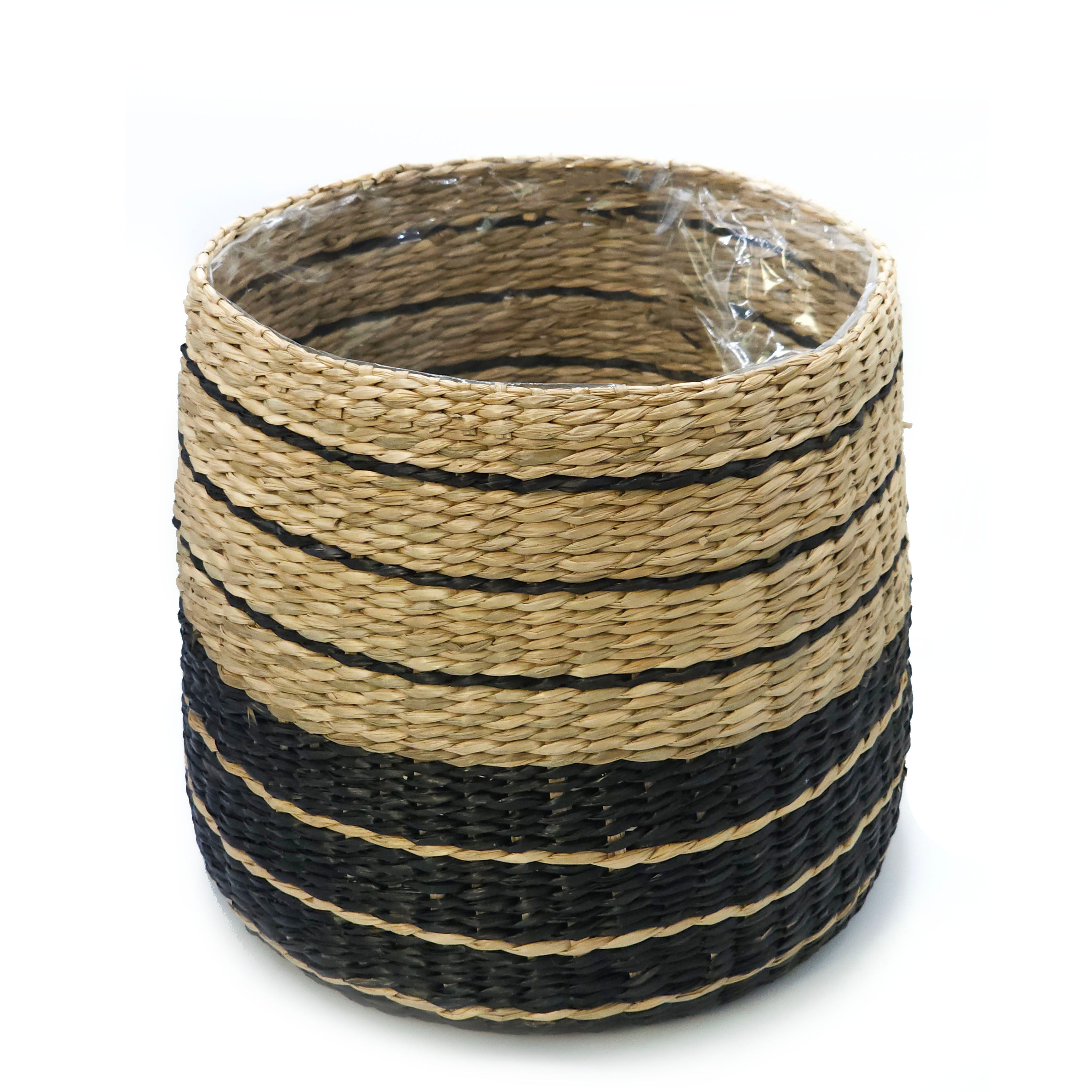 Yayvan Hasır Sepet Kahverengi