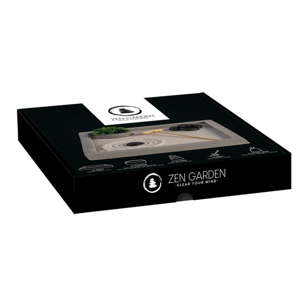 Dikdörtgen Mini Zen Bahçesi