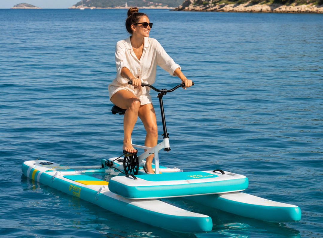 Kano ve SUP'a alternatif, denge sağlayan ve yormayan şişme deniz bisikleti water bike