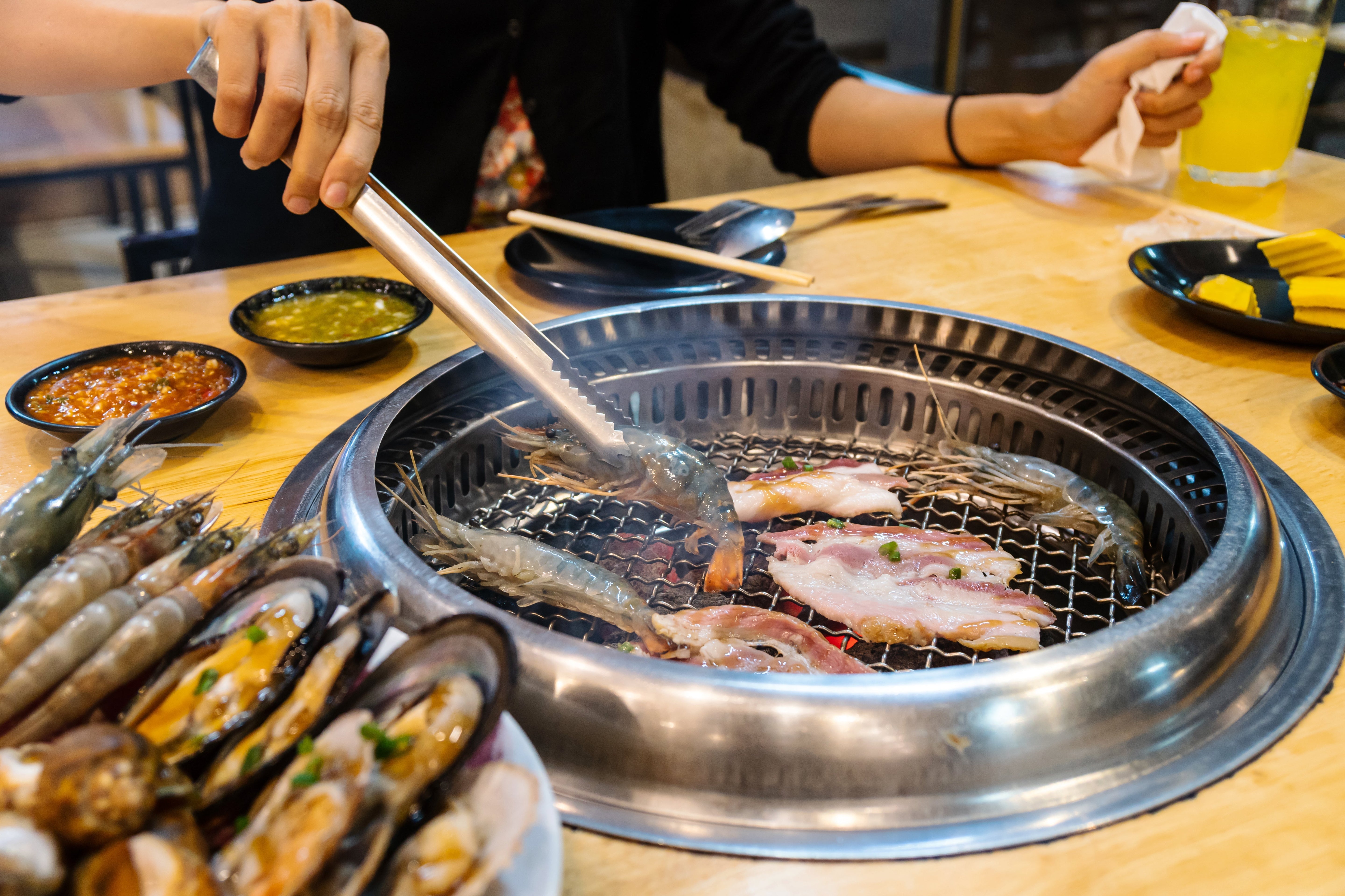 Kore BBQ Izgaralarında Deniz Ürünleri