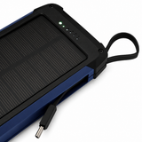 3'ü 1 Arada Solar Powerbank Mavi