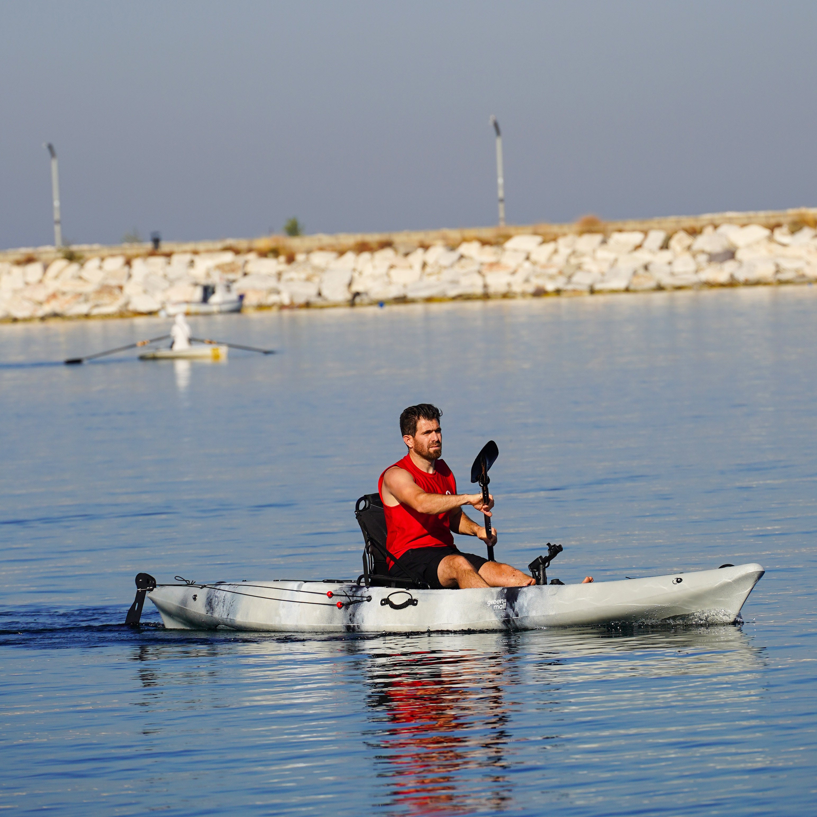 Fishman Balıkçı Kanosu Beyaz Gri Siyah