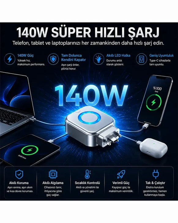 Akıllı Şarj Kesici Adaptör