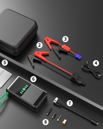Akü Takviyeli Hava Pompası 12000 mAh batarya 150 PSI powerbank LED lastik şişirme kompresörü
