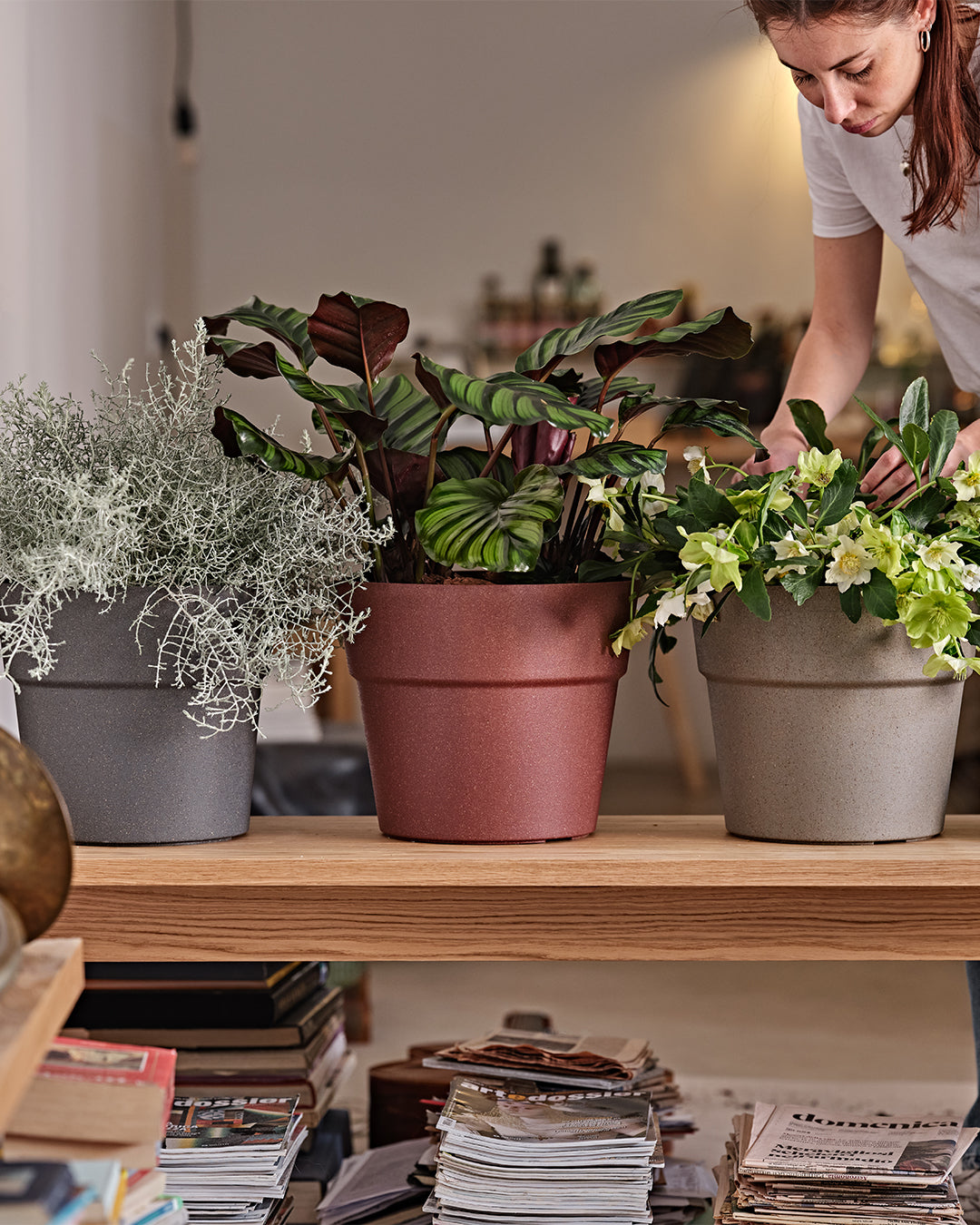 Andromeda 58 Plastik Saksı Bej