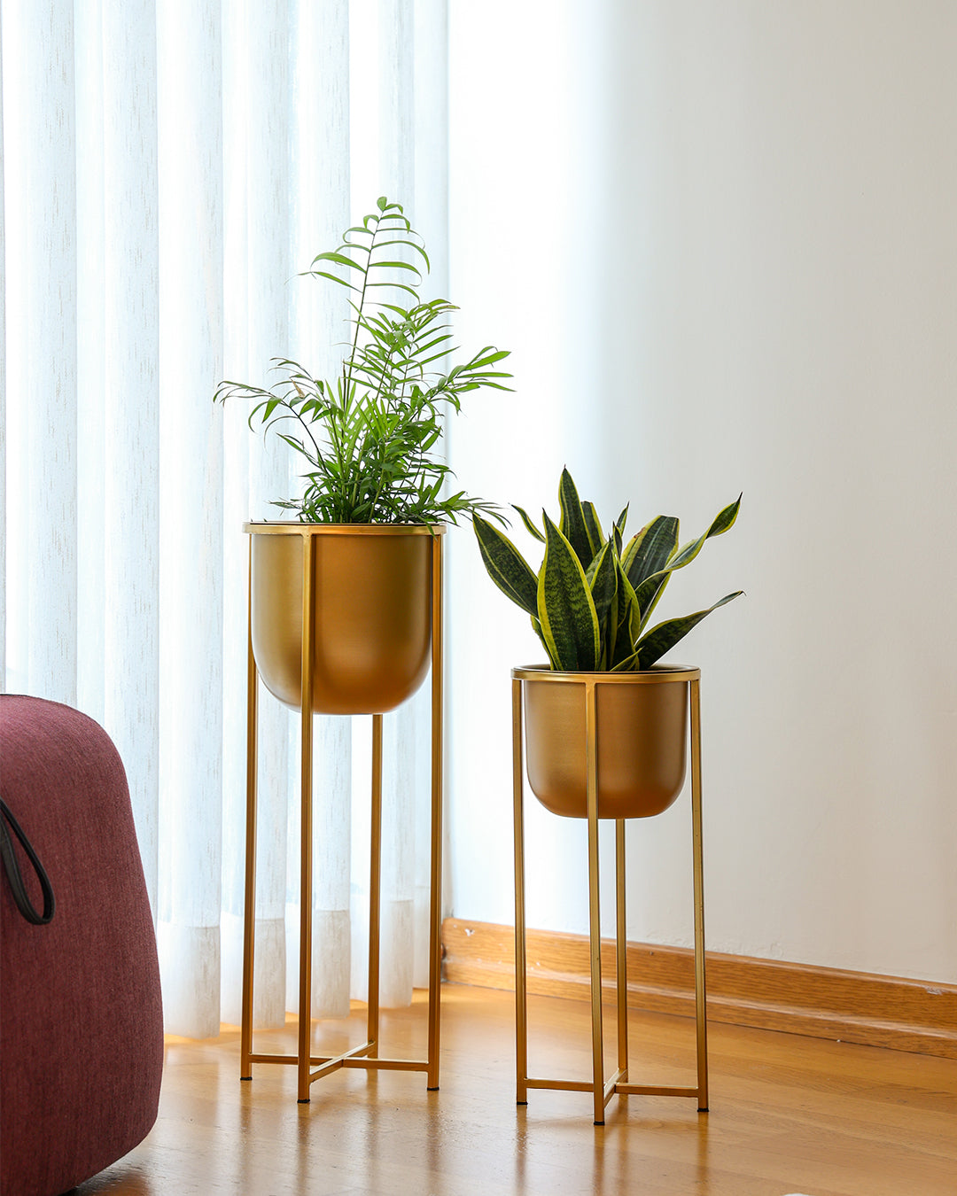 Athena Ayaklı Metal Saksı Büyük Boy