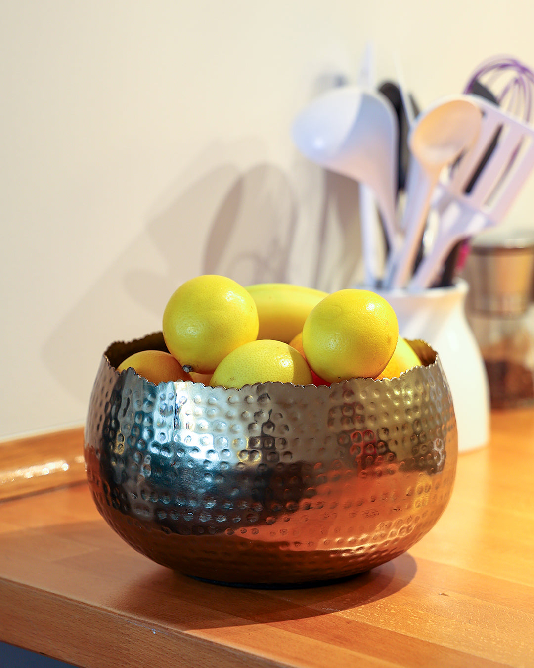 Aurea Metal Saksı Büyük Boy Sarı