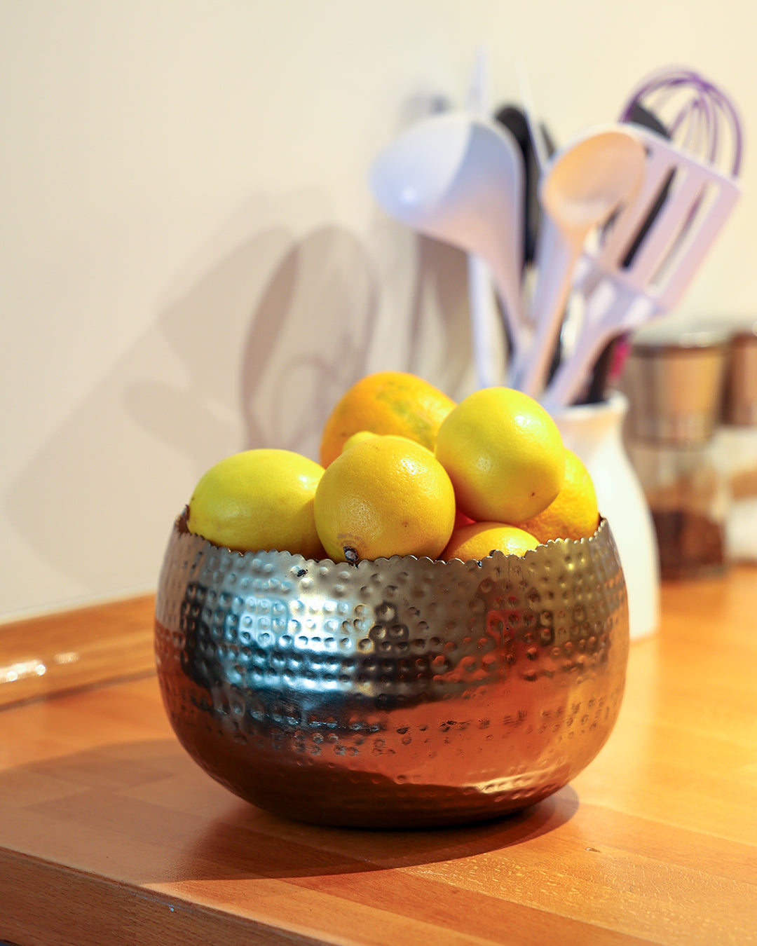 Aurea Metal Saksı Orta Boy Sarı