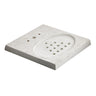 Colortap 40x40 cm beyaz, oval havzalı ve drenaj delikli bahçe çeşmesi beton tabanı.
