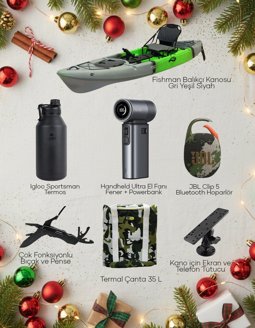 Balıkçı Seti Gri Yeşil Siyah