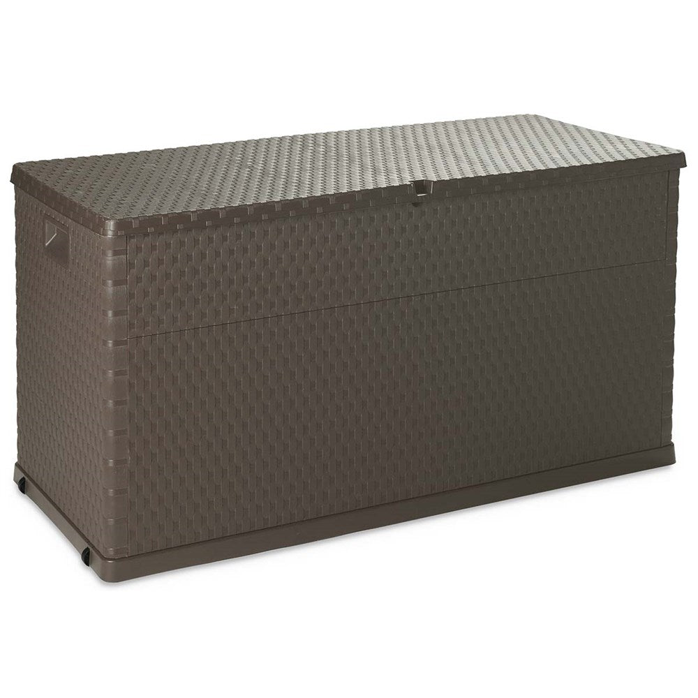 Rattan Kahverengi Bahçe Depolama Dolabı / Sandığı