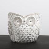 Baykuş Saksı Küçük Boy Beyaz