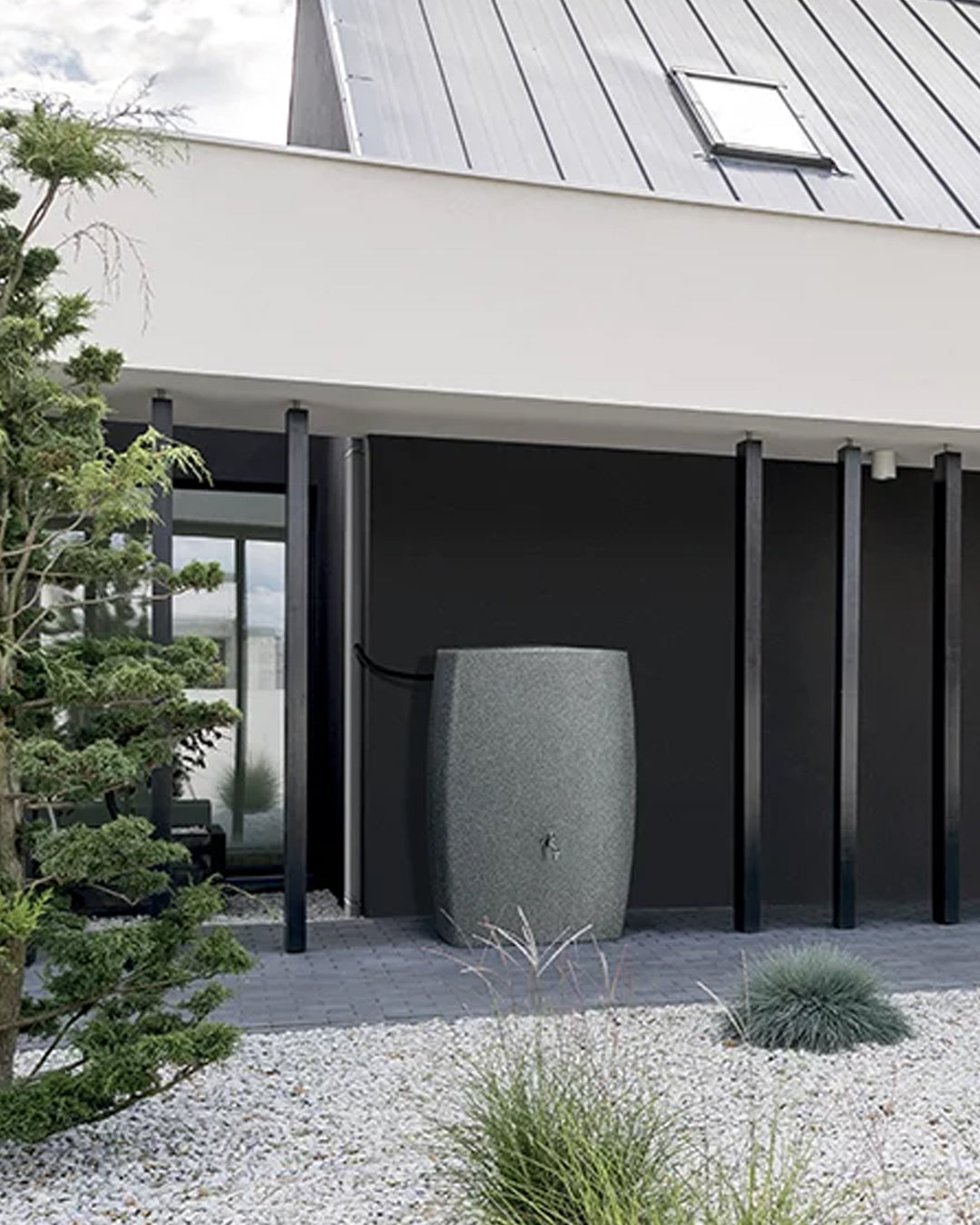 Boxy Yağmur Suyu Deposu 270 L 76.5x38x109 cm granit kumu kutu form - kompakt yağmur deposu