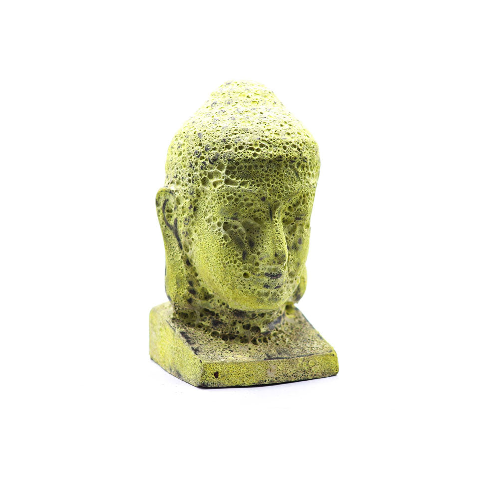 Buddha Heykel Büst Sarı Orta Boy