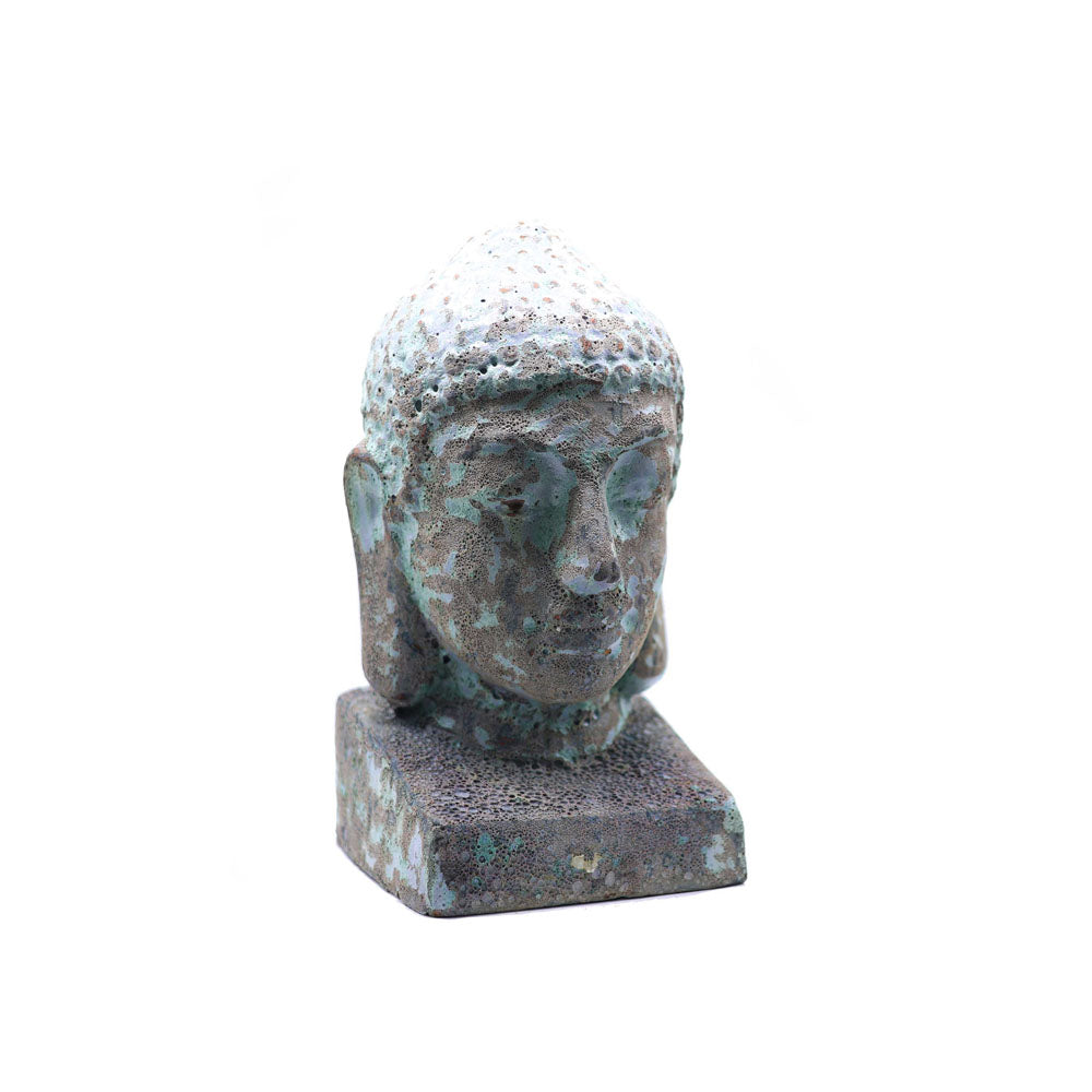 Buddha Büst Heykel Turkuaz Orta Boy