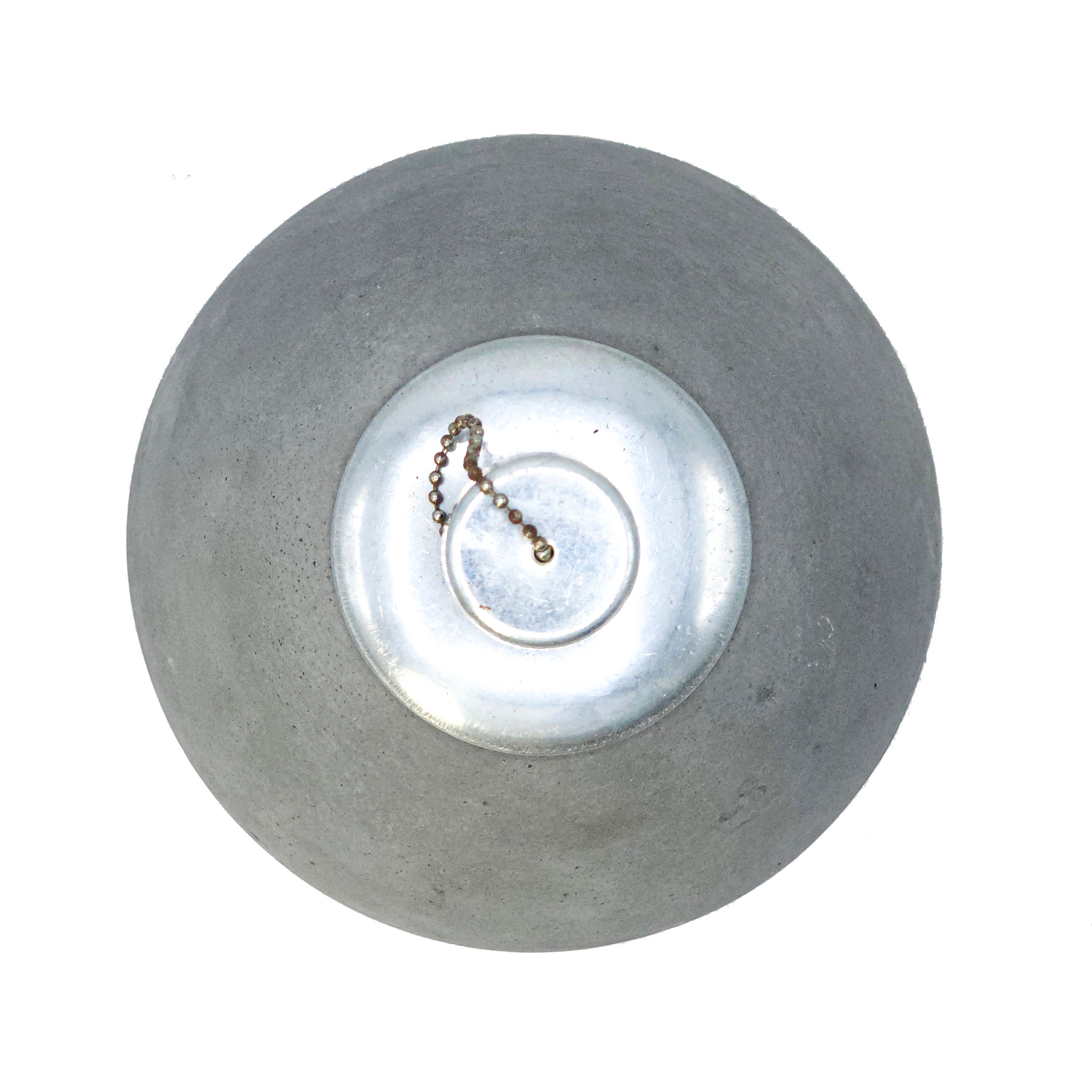 Beton Yuvarlak Mumluk Büyük Boy Gri