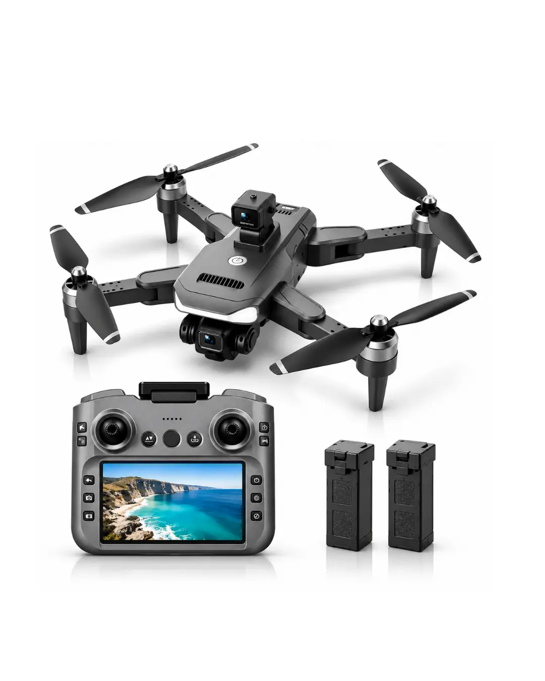 HARVOX C29S GPS 4K kameralı katlanabilir drone, 360° engel kaçınma ve 4,5 inç LCD ekranlı kumanda