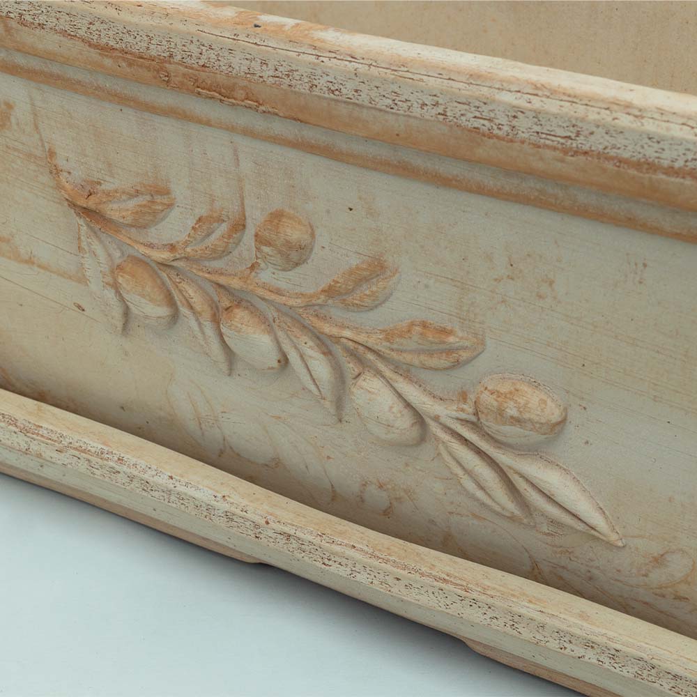 Cassetta Olive 40 cm Toprak Saksı Terracota