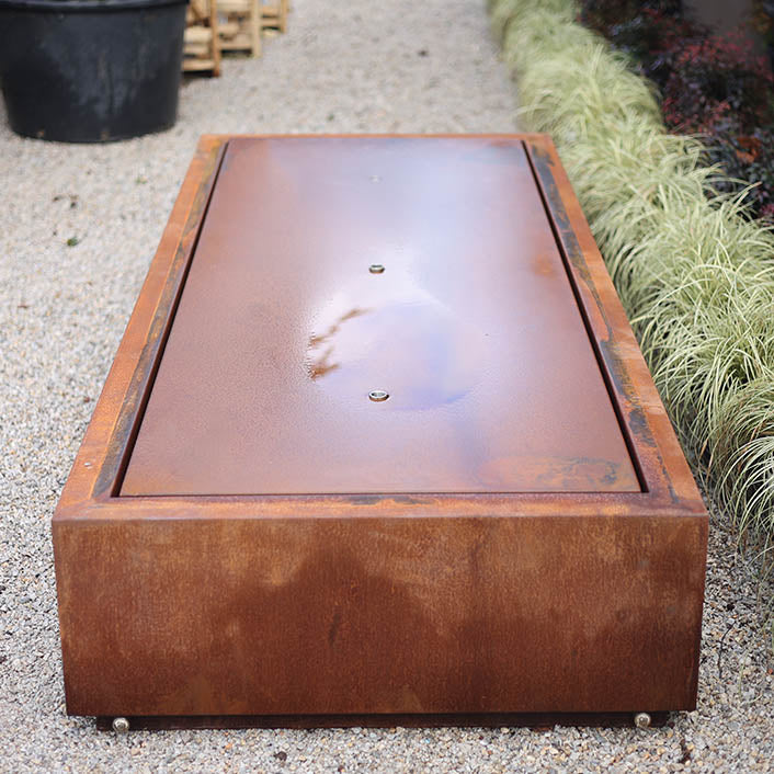 Corten Dikdörtgen Üçlü Su Tablası