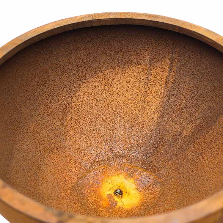 Corten Yuvarlak Saksı Küçük