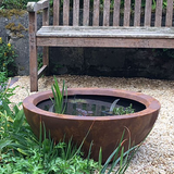 Corten Yuvarlak Saksı Küçük Boy