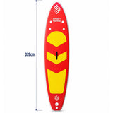 Crazy Fan Sarı Kırmızı Şişme SUP Board / Paddle Board 320 cm