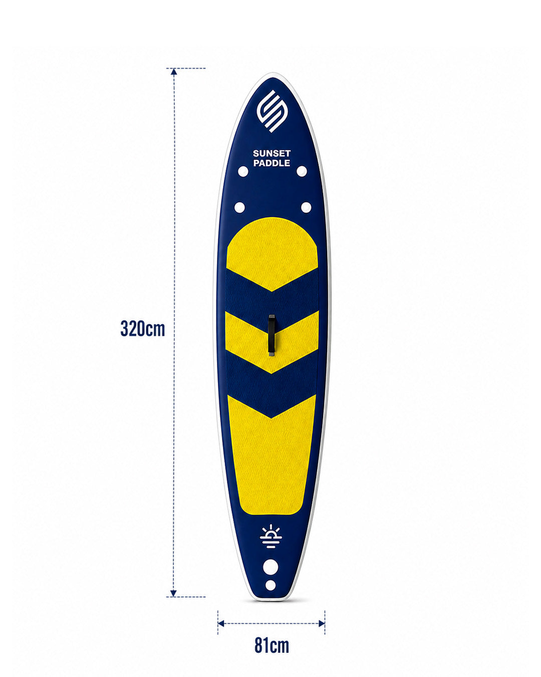 Crazy Fan Sarı Lacivert Şişme SUP Board / Paddle Board 320 cm