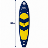 Crazy Fan Sarı Lacivert Şişme SUP Board / Paddle Board 320 cm