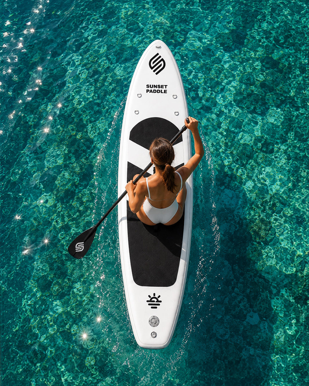 Crazy Fan Siyah Beyaz Şişme SUP Board / Paddle Board 320 cm