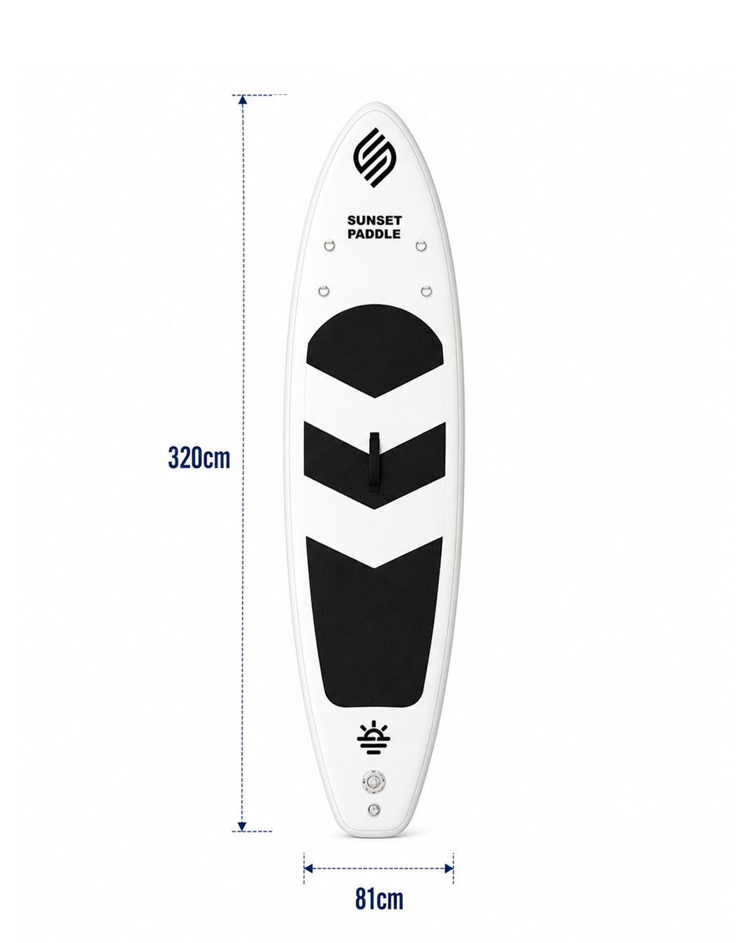 Crazy Fan Siyah Beyaz Şişme SUP Board / Paddle Board 320 cm