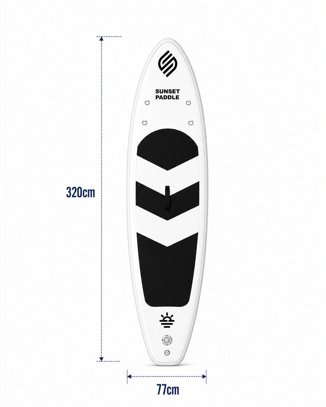 Crazy Fan Siyah Beyaz Şişme SUP Board / Paddle Board 320 cm