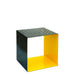 Greenmall 42x45 cm Cubix dışı siyah içi sarı delikli metal koltuk.